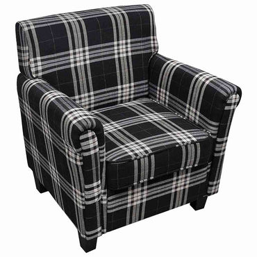 vidaXL Sessel mit Sitzpolster Schwarz Stoff