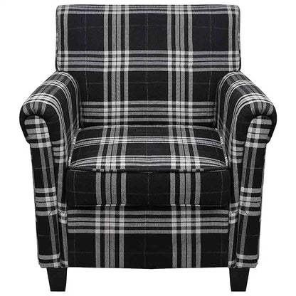 vidaXL Sessel mit Sitzpolster Schwarz Stoff