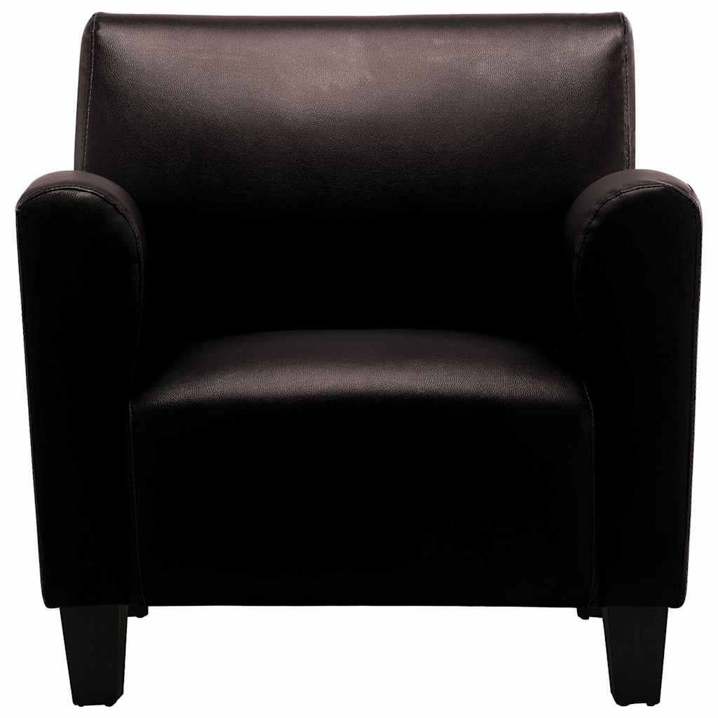 vidaXL Sessel Dunkelbraun Kunstleder