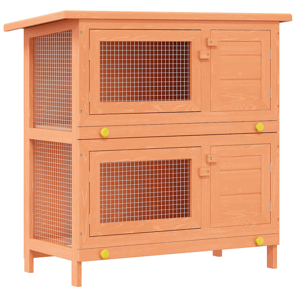 Kaninchenstall Kleintierhaus Hasenstall 4 Türen Holz