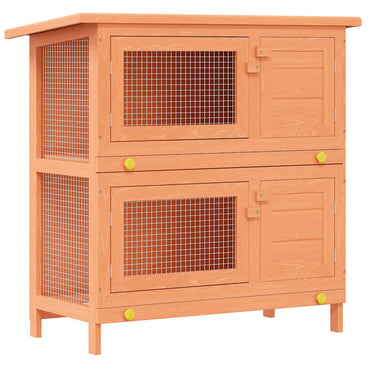 Kaninchenstall Kleintierhaus Hasenstall 4 Türen Holz