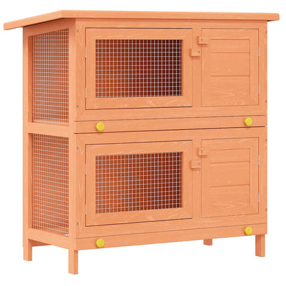 Kaninchenstall Kleintierhaus Hasenstall 4 Türen Holz