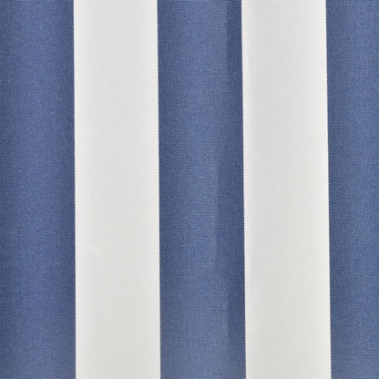 vidaXL Markisenbespannung Canvas Blau & Weiß 3 x 2,5 m (ohne Rahmen)