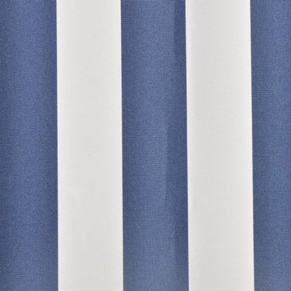 vidaXL Markisenbespannung Canvas Blau & Weiß 4x3 m (ohne Rahmen)