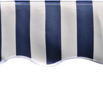 vidaXL Toile de store banne en toile bleu et blanc 6x3 m (sans cadre)