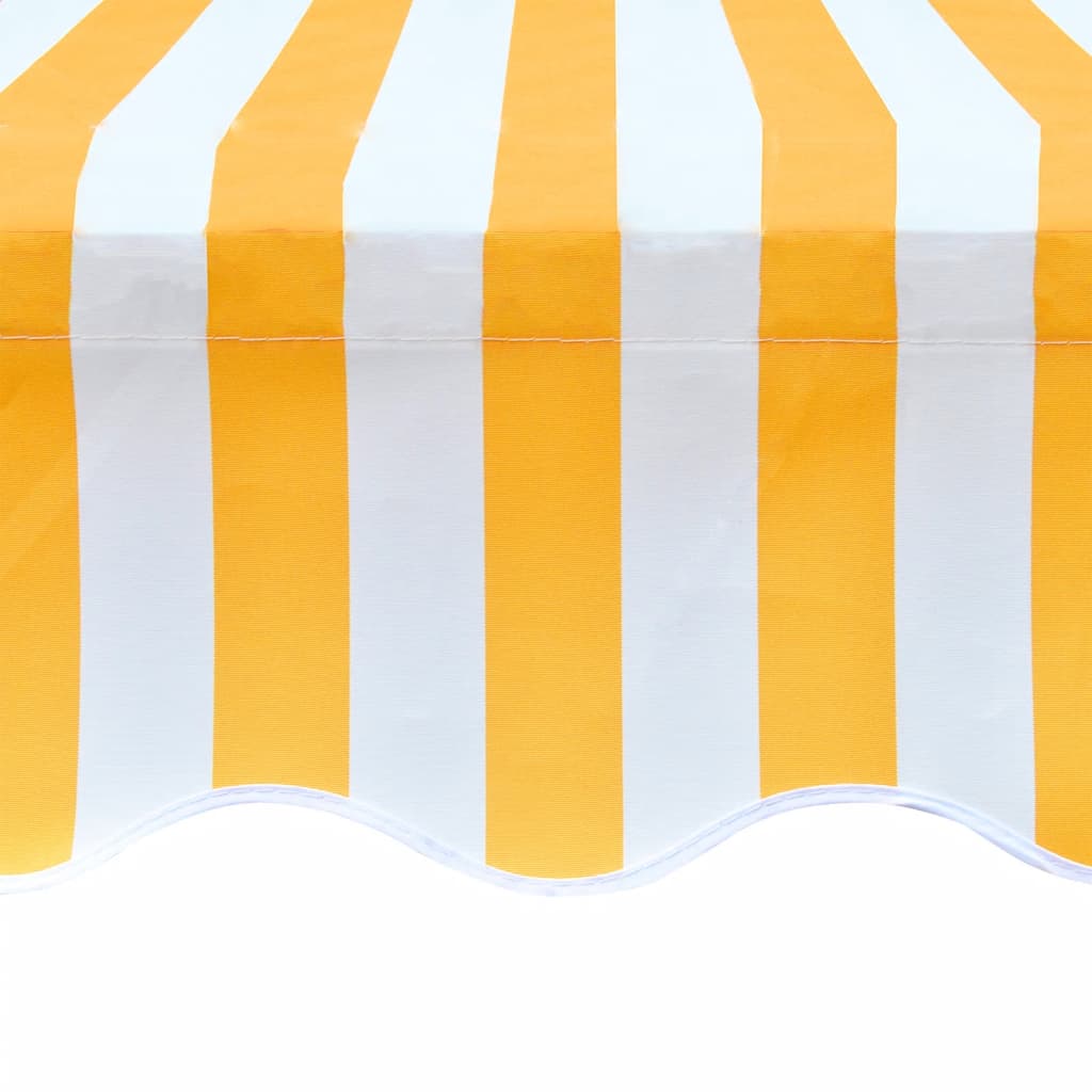 vidaXL Toile de store banne en toile jaune tournesol et blanc 3x2,5 m