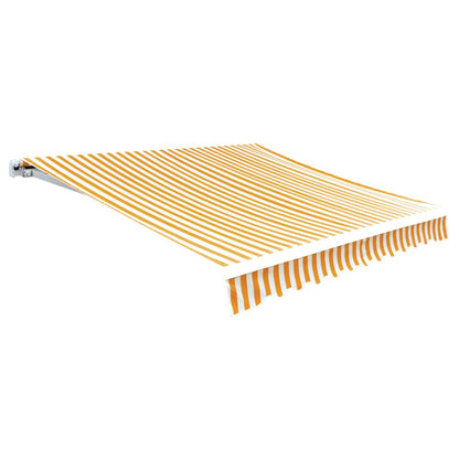 vidaXL Toile de store banne Canvas jaune et blanc 6x3 m (sans armature)