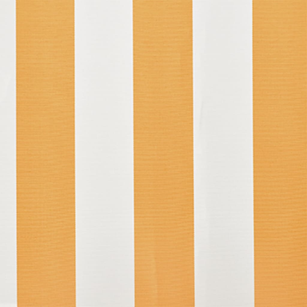 vidaXL Toile de store banne Canvas jaune et blanc 6x3 m (sans armature)