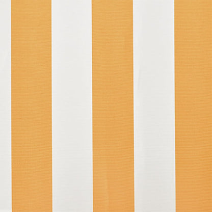 vidaXL Toile de store banne Canvas jaune et blanc 6x3 m (sans armature)