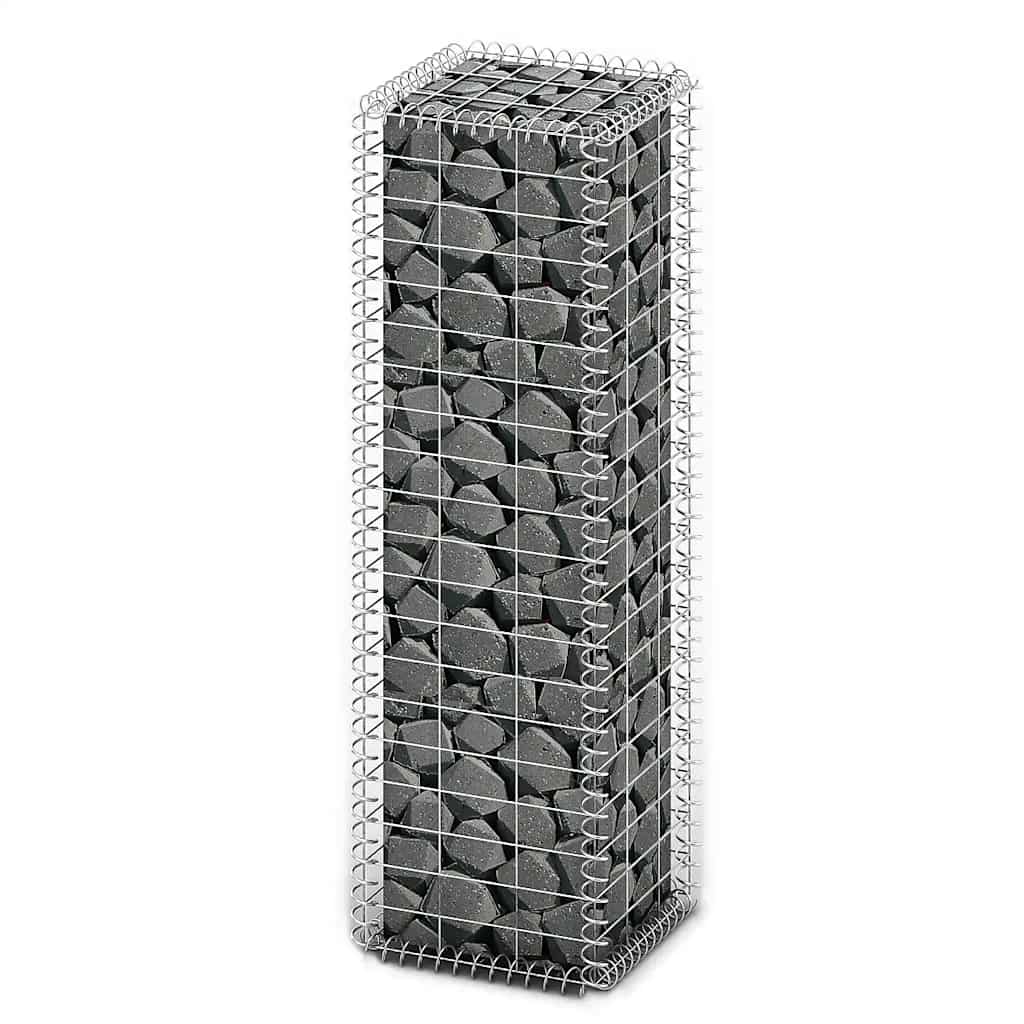 vidaXL Gabionenkorb avec couvercles, fil galvanisé 100 x 30 x 30 cm