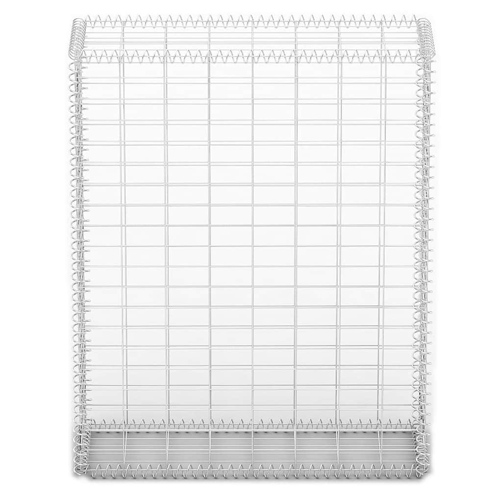 vidaXL Gabionenkorb mit Deckeln, verzinkter Draht, 100 x 80 x 30 cm