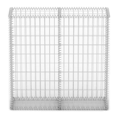 vidaXL Gabionenkorb avec couvercles, fil galvanisé 100×100×30 cm