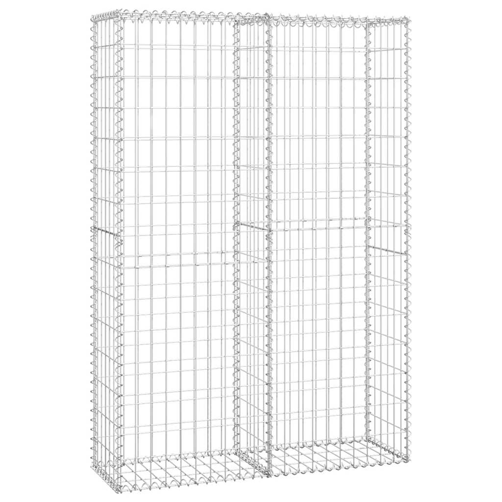 vidaXL Gabionenkorb avec couvercles en fil de fer galvanisé 150×100×30 cm