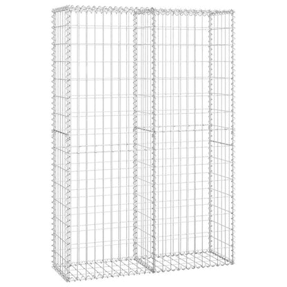 vidaXL Gabionenkorb avec couvercles en fil de fer galvanisé 150×100×30 cm