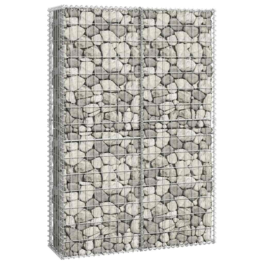 vidaXL Gabionenkorb avec couvercles en fil de fer galvanisé 150×100×30 cm