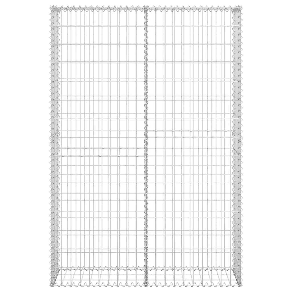 vidaXL Gabionenkorb avec couvercles en fil de fer galvanisé 150×100×30 cm