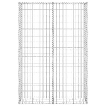 vidaXL Gabionenkorb avec couvercles en fil de fer galvanisé 150×100×30 cm