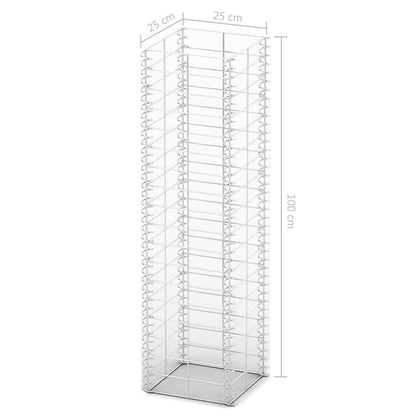 vidaXL Gabionen-Set 3-tlg. Verzinkter Draht 25×25×100 cm