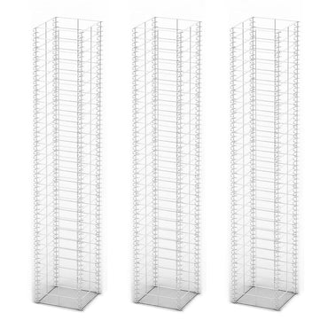 vidaXL Gabionen-Set 3-tlg. Verzinkter Draht 25×25×150 cm