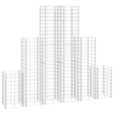 vidaXL Gabionen-Set 6-tlg. Verzinkter Draht