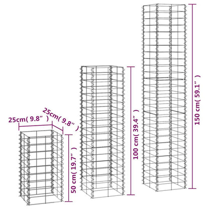 vidaXL Gabionen-Set 6-tlg. Verzinkter Draht