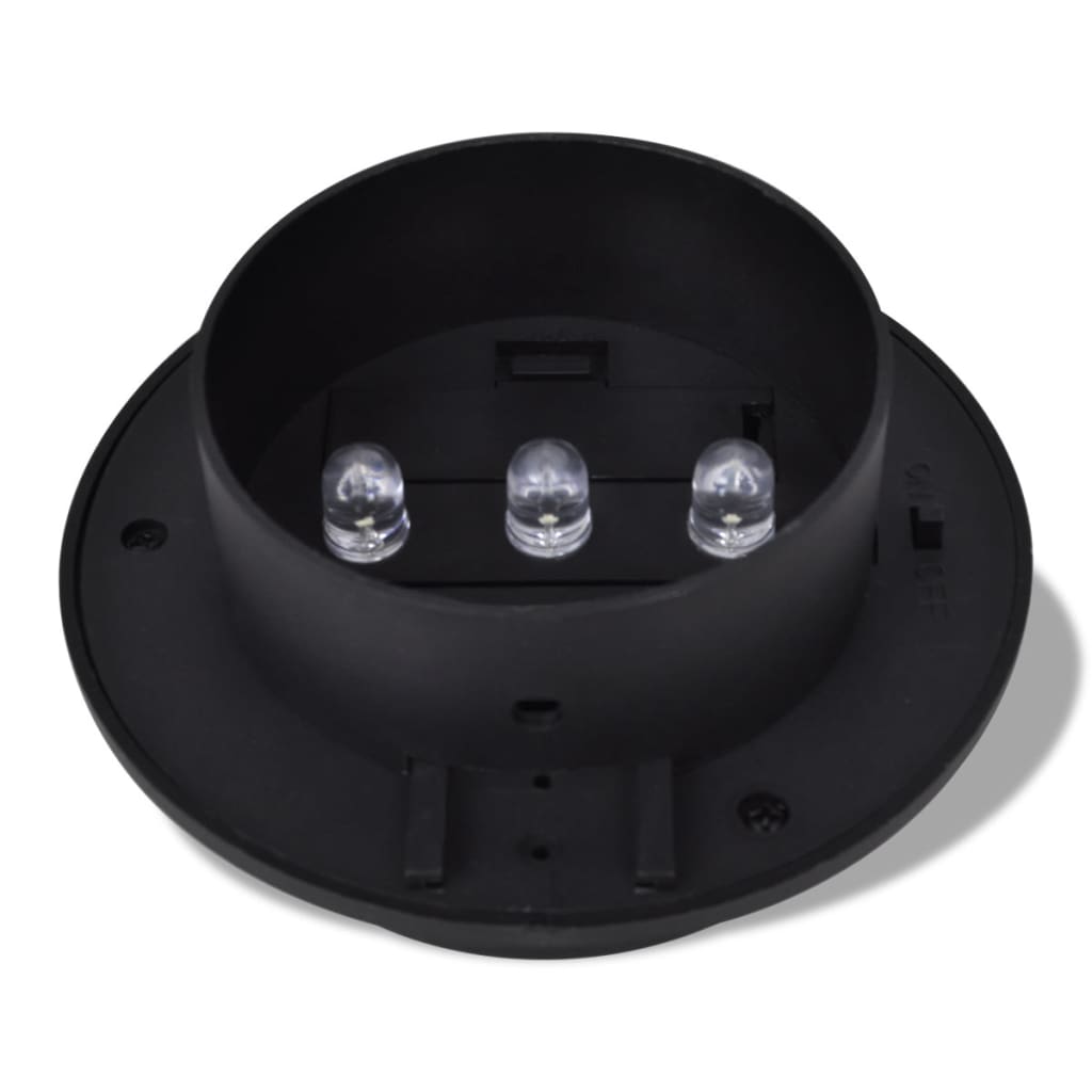 6x Außenlampe Sonnenlichtset Zaunlicht Schwarz