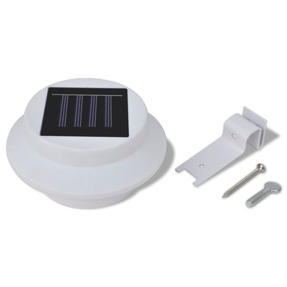 6x lampe d'extérieur, ensemble solaire, lumière de clôture, lumière de gouttière blanche