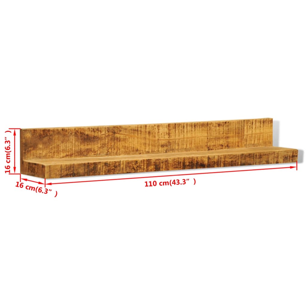 vidaXL Wandregale 2 Stk. Massivholz