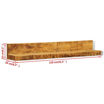 vidaXL Wandregale 2 Stk. Massivholz