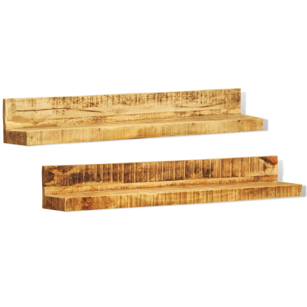 vidaXL Wandregale 2 Stk. Massivholz