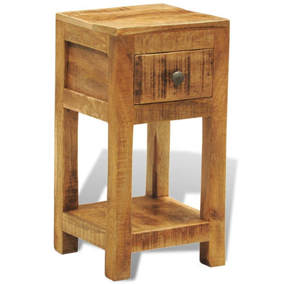 vidaXL Table de chevet avec 1 tiroir Bois de manguier massif