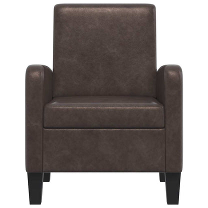 vidaXL Sessel Braun Kunstleder
