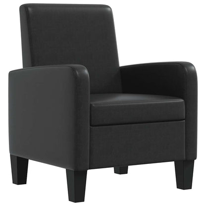 vidaXL Sessel Schwarz Kunstleder