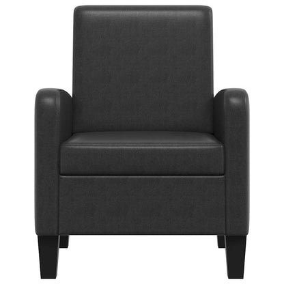 vidaXL Sessel Schwarz Kunstleder