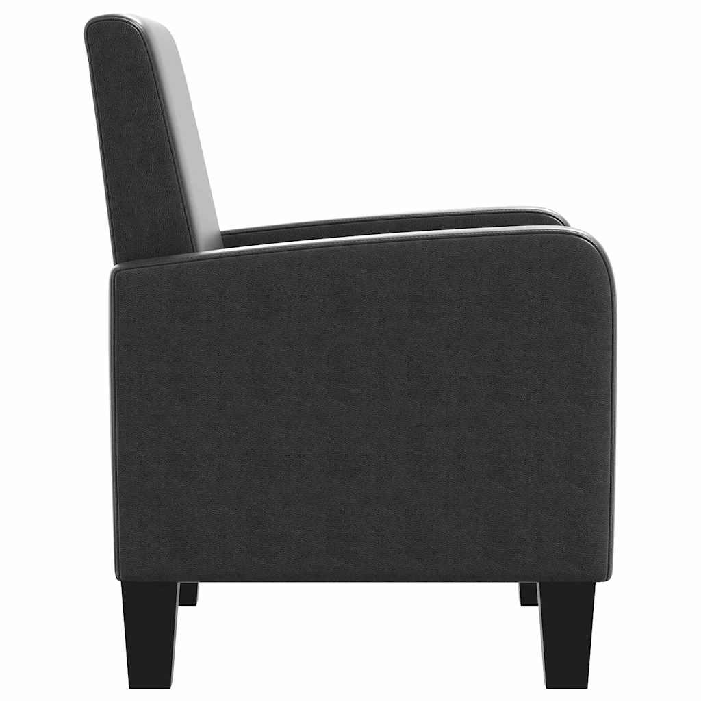 vidaXL Sessel Schwarz Kunstleder