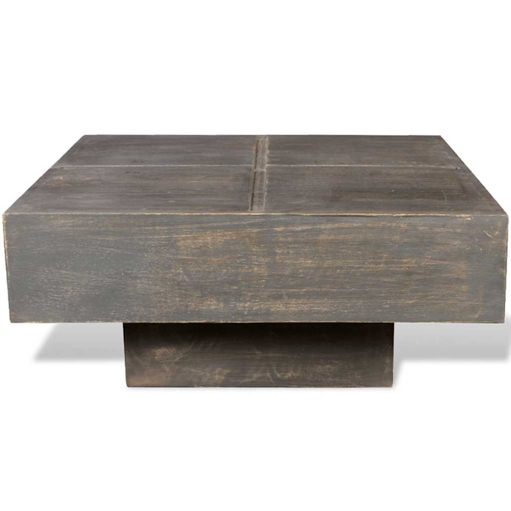 vidaXL Couchtisch Dunkelbraun Quadratisch Massivholz Mango