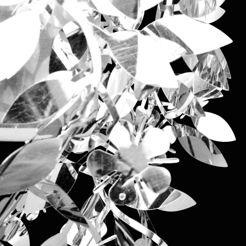 Pendentif Feuilles Paillettes Lampe Couronne Argenté