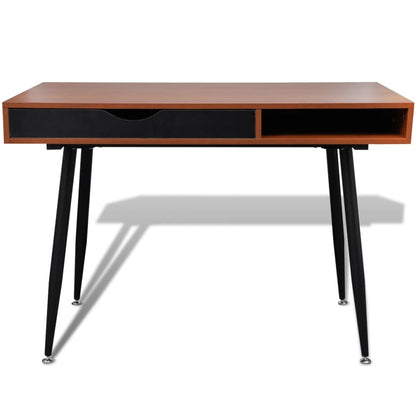 Table de travail Table d'ordinateur Bureau Poste de travail marron