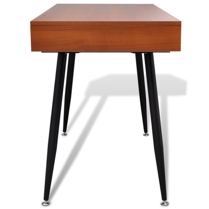 Table de travail Table d'ordinateur Bureau Poste de travail marron
