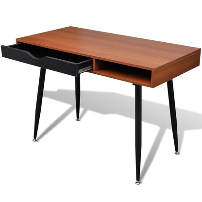 Table de travail Table d'ordinateur Bureau Poste de travail marron
