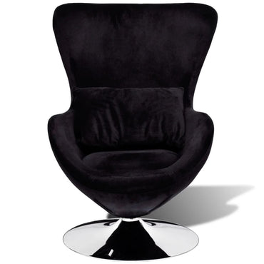 vidaXL Sessel in Ei-Form Schwarz