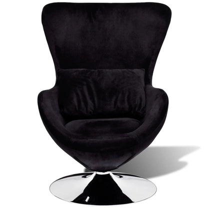 vidaXL Sessel in Ei-Form Schwarz
