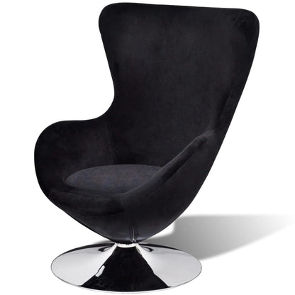vidaXL Sessel in Ei-Form Schwarz