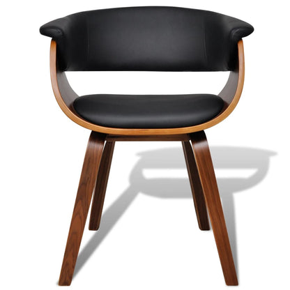 vidaXL Chaises de salle à manger 2 pcs. Bois courbé et similicuir
