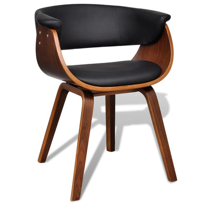vidaXL Chaises de salle à manger 4 pcs Bois courbé et similicuir