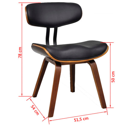 vidaXL Chaises de salle à manger 4 pcs Bois courbé et similicuir