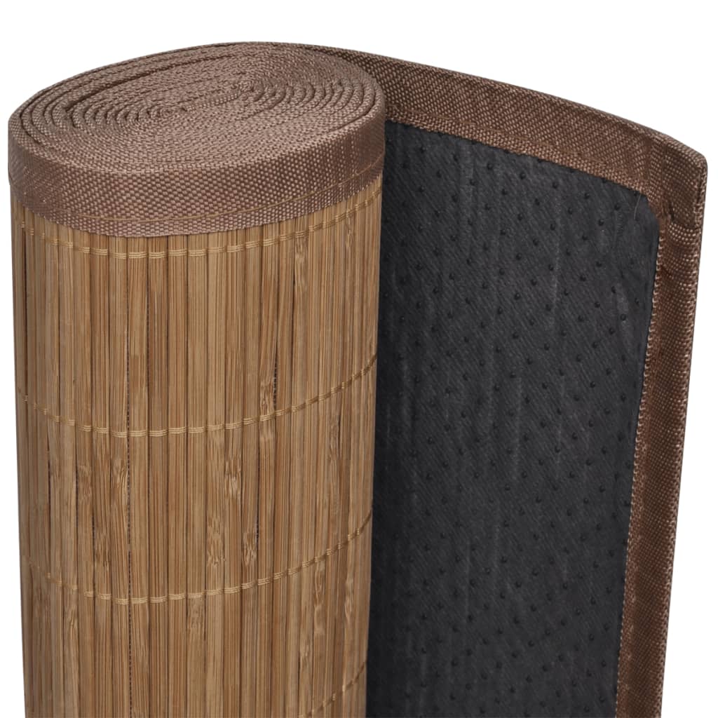 Tapis Bambou Marron Rectangulaire 80x200 cm