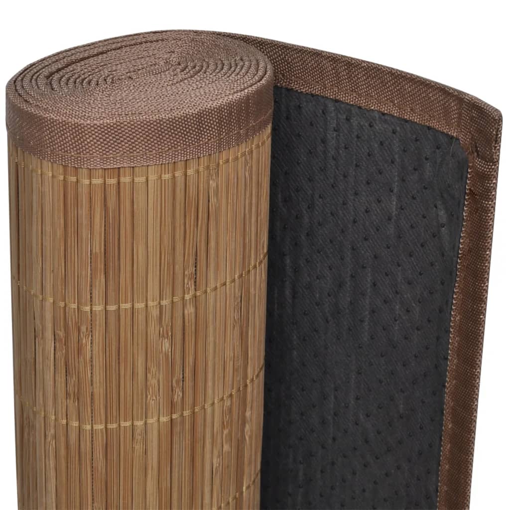 Tapis bambou marron rectangulaire 120x180 cm