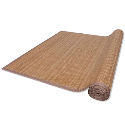 Tapis en bambou marron rectangulaire 150x200 cm