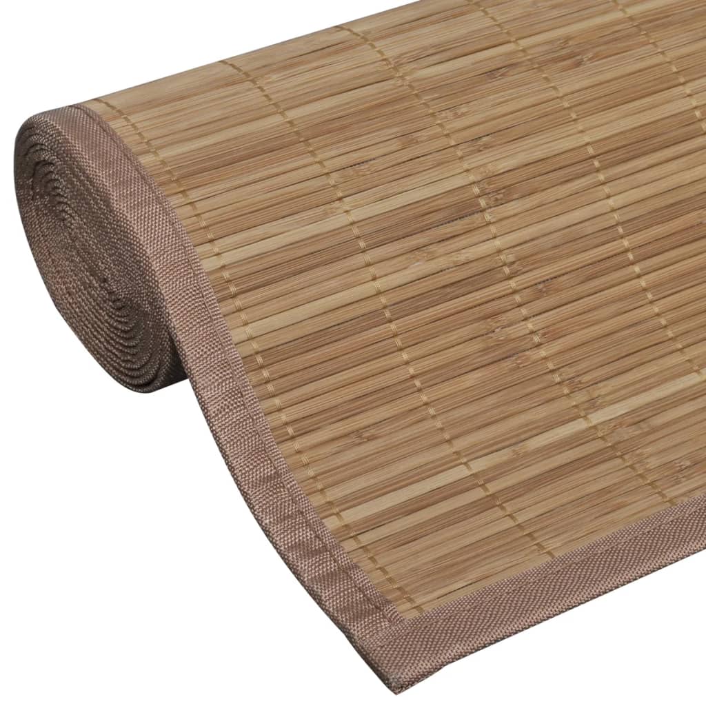 Tapis en bambou marron rectangulaire 150x200 cm